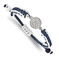 Seattle Mariners Stainless Steel Adjustable Cord Bracelet
