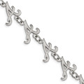 Atlanta Braves Stainless Steel Logo Bracelet