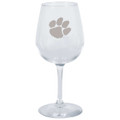 Clemson Tigers 12.75 oz. Etched Stemmed Wine Glass