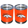 Denver Broncos Matte Stainless Steel Single Wall Low Ball