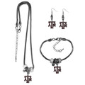 Texas A&M Aggies Euro Bead Jewelry 3 Piece Set