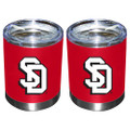 South Dakota Coyotes Matte Stainless Steel Single Wall Low Ball