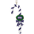 Texas Christian Horned Frogs Candy Cane Ornament