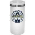 Milwaukee Brewers 12 oz. White Stainless Steel Slim Can Holder