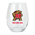 Maryland Terrapins Personalized 15 oz. Stemless Wine Glass