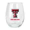 Texas Tech Red Raiders Personalized 15 oz. Stemless Wine Glass
