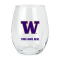 Washington Huskies Personalized 15 oz. Stemless Wine Glass
