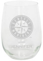 Seattle Mariners Personalized 15 oz. Etched Stemless Wine Glass