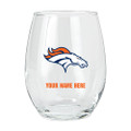 Denver Broncos Personalized 15 oz. Stemless Wine Glass