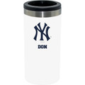 New York Yankees Personalized 12 oz. White Stainless Steel Slim Can Holder