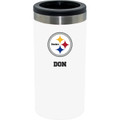 Pittsburgh Steelers Personalized 12 oz. White Stainless Steel Slim Can Holder