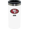 San Francisco 49ers Personalized 12 oz. White Stainless Steel Slim Can Holder