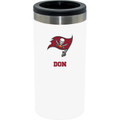 Tampa Bay Buccaneers Personalized 12 oz. White Stainless Steel Slim Can Holder