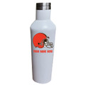 Cleveland Browns Personalized 17 oz. White Stainless Steel Infinity Bottle