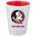 Florida State Seminoles Personalized 2 oz. Cermamic White Shot Glass with Inner Color
