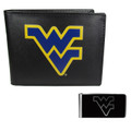 West Virginia Mountaineers Bi-fold Wallet & Black Money Clip