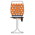 Illinois Fighting Illini Wine Glass Woozie