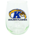 Kent State Golden Flashes 15 oz. Stemless Wine Glass