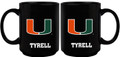 Miami Hurricanes Personalized 15 oz. Black Mug