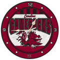 South Carolina Gamecocks 12"" Art Glass Wall Clock