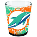 Miami Dolphins 2 oz. Full Wrap Highlight Bottom Shot Glass