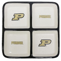 Purdue Boilermakers Ceramic 4 Section Square Tray