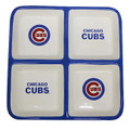 Chicago Cubs Ceramic 4 Section Square Tray