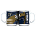 Milwaukee Brewers 15 oz. White Carbon Fiber Mug