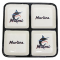 Miami Marlins Ceramic 4 Section Square Tray