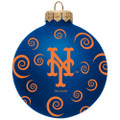 New York Mets Team Color Swirl Ball Ornament