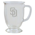 San Diego Padres 16 oz. Etched Glass Cafe Mug