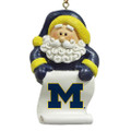 Michigan Wolverines Santa's Scroll Ornament