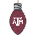 Texas A&M Aggies Art Glass Bulb Shaped Ornament