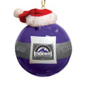 Colorado Rockies 3"" Santa Hat Ball Ornament