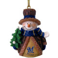 Milwaukee Brewers Snowman with Tree Bark Ornament