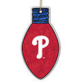 Philadelphia Phillies Art Glass Bulb Shaped Ornament