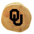 Oklahoma Sooners 4-Piece Wood Cut Round Coaster Set