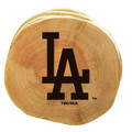 Los Angeles Dodgers 4-Piece Wood Cut Round Coaster Set