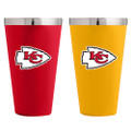 Kansas City Chiefs 2-Pack 16 oz. Matte Pint Glass Set