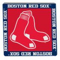 Boston Red Sox 4-Piece Ceramic Team Uniform Coaster Set in Wood Caddy
