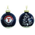 Texas Rangers 3"" Ball Ornament with Tree Scene