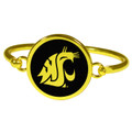 Washington State Cougars Gold Tone Bangle Bracelet