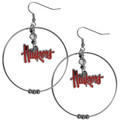 Nebraska Cornhuskers 2" Hoop Earrings