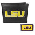 LSU Tigers Leather Bi-fold Wallet & Color Money Clip