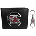 South Carolina Gamecocks Leather Bi-fold Wallet & Valet Key Chain