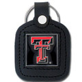 Texas Tech Red Raiders Square Leather Key Chain