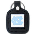 North Carolina Tar Heels Square Leather Key Chain