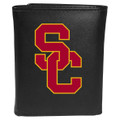 USC Trojans Large Logo Leather Tri-fold Wallet