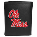 Mississippi Rebels Large Logo Leather Tri-fold Wallet