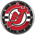 New Jersey Devils Round Chrome Wall Clock